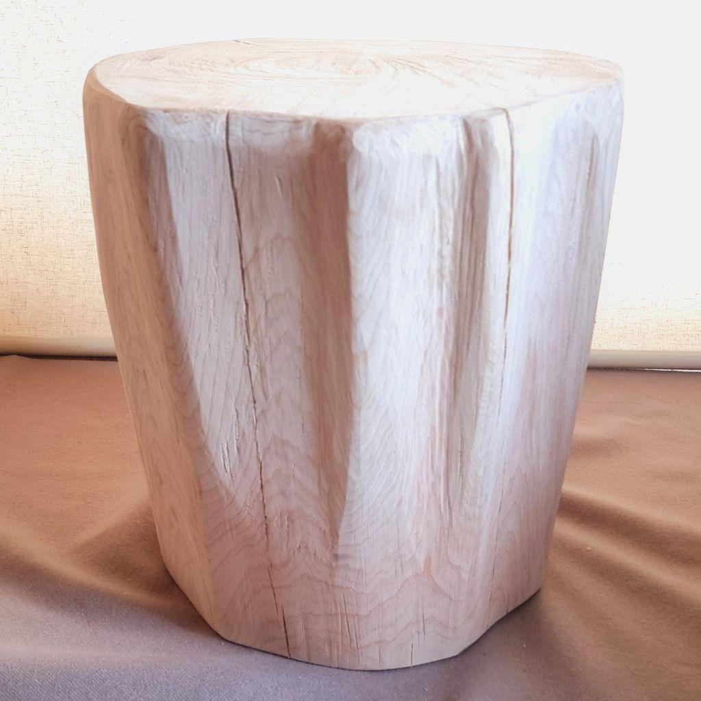 天然アロマ 根元末広がり 切株スツール・テーブル・特大・無垢無塗装・オーガニック