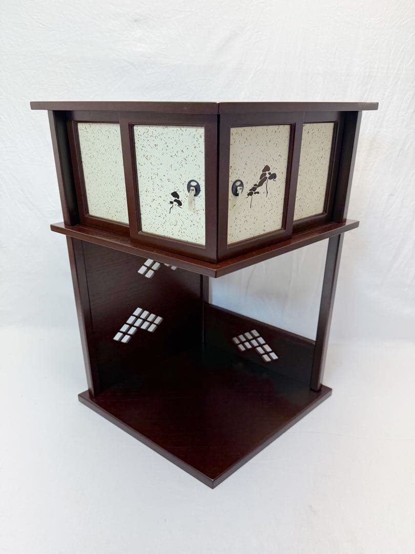 未使用 茶道具 淡々斎好み 徒然棚 溜塗 組立式 元箱