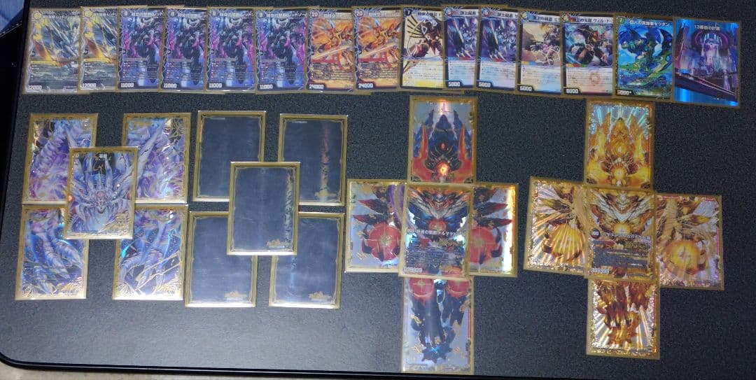 デュエルマスターズ　引退品まとめ売り　デッキ10個&金トレジャーなどカードセット
