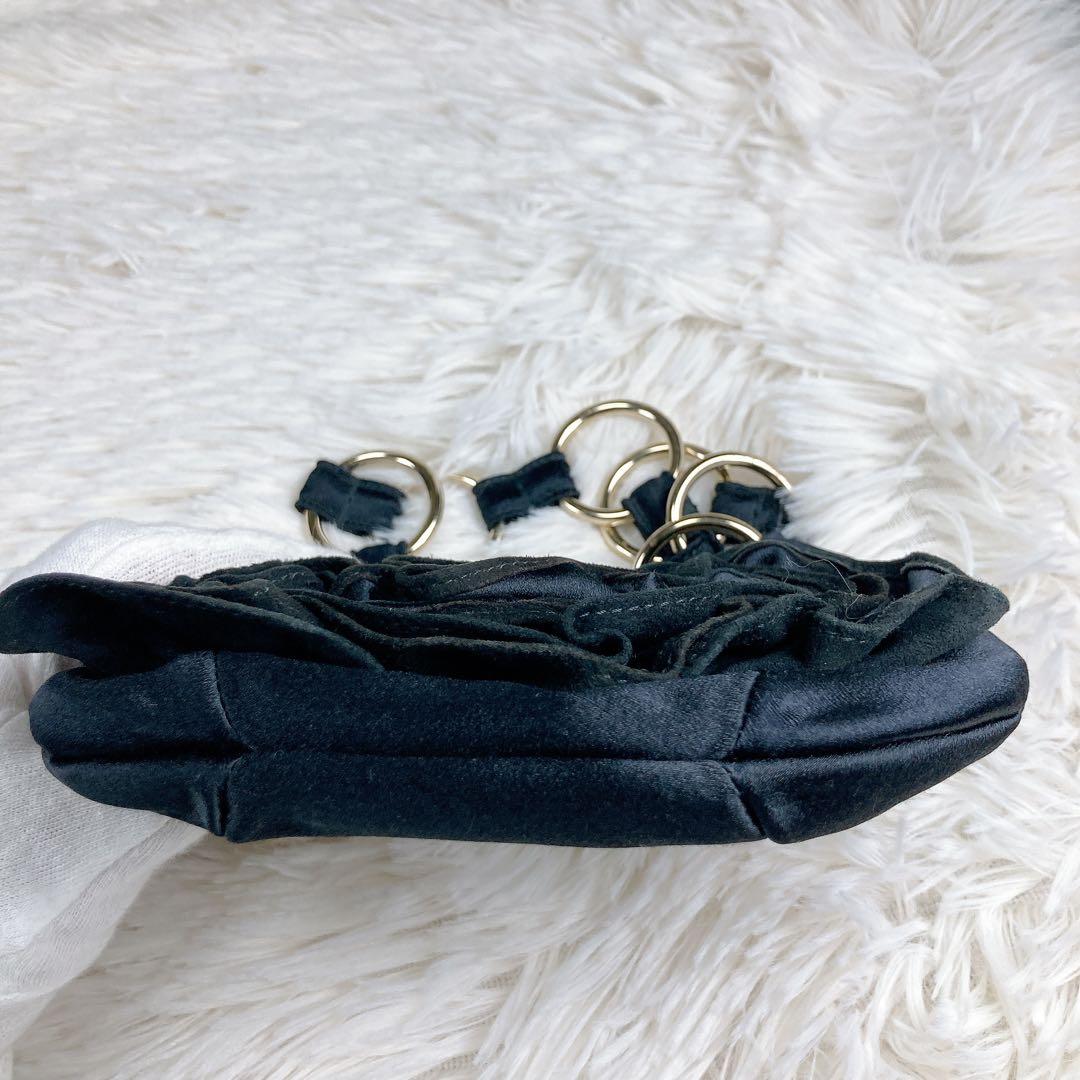 ✨激レア・美品✨ イヴサンローラン ハンドバッグ サテン パーティバッグ 花柄