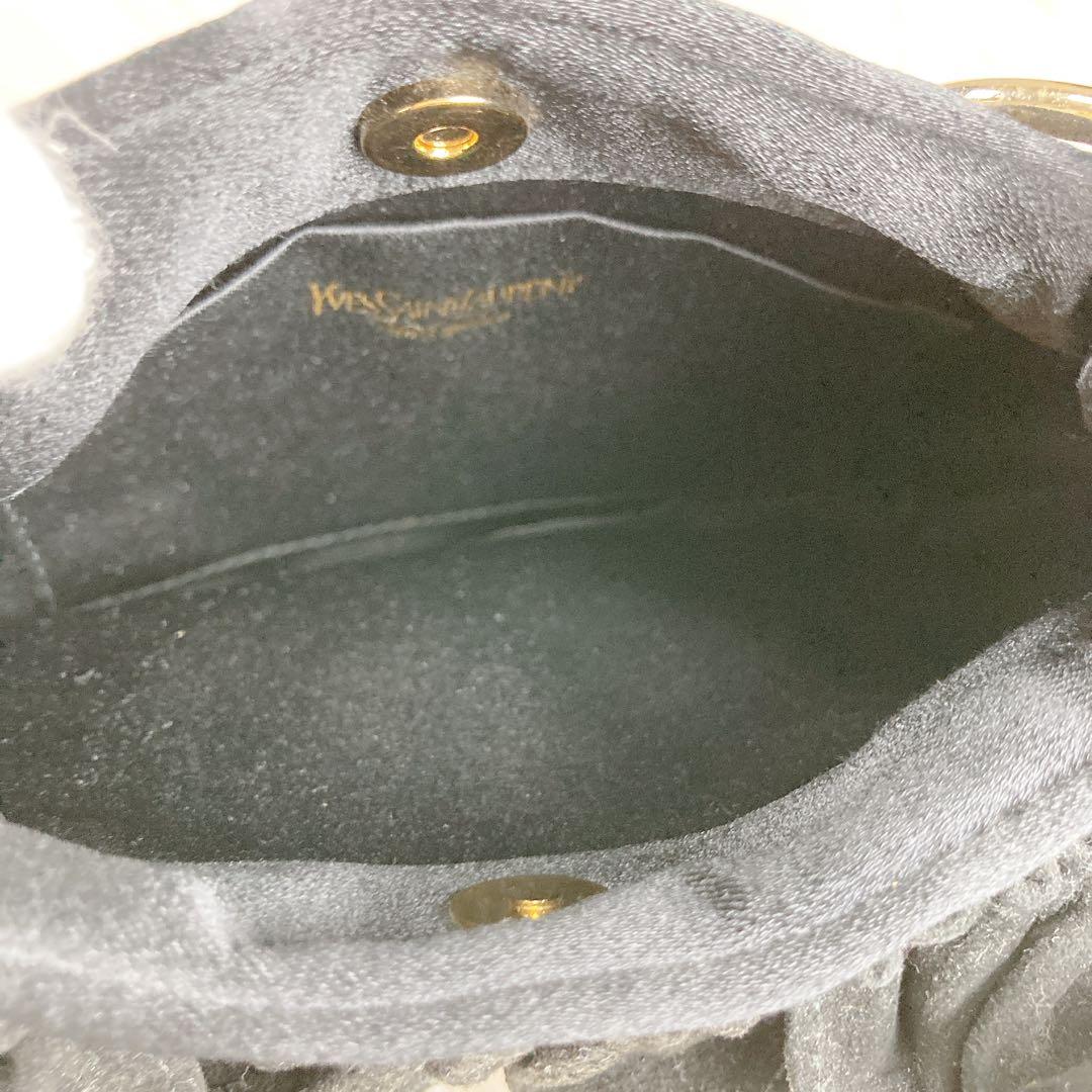 ✨激レア・美品✨ イヴサンローラン ハンドバッグ サテン パーティバッグ 花柄