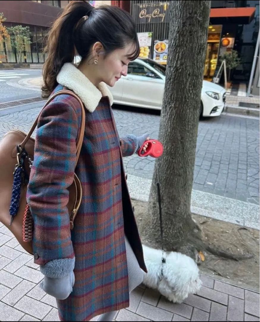 A.P.C.アーペーセーチェックロングコート