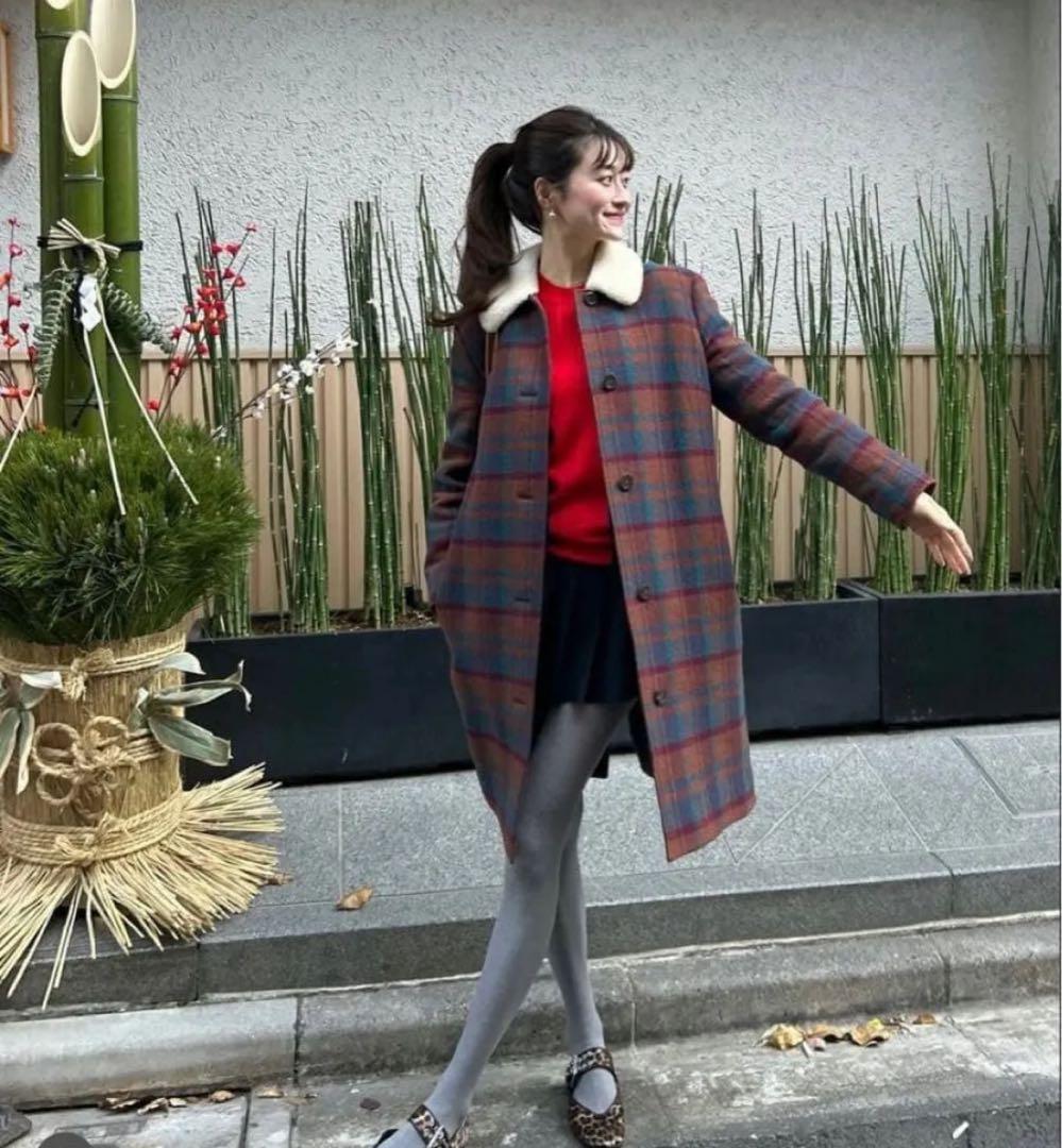 A.P.C.アーペーセーチェックロングコート