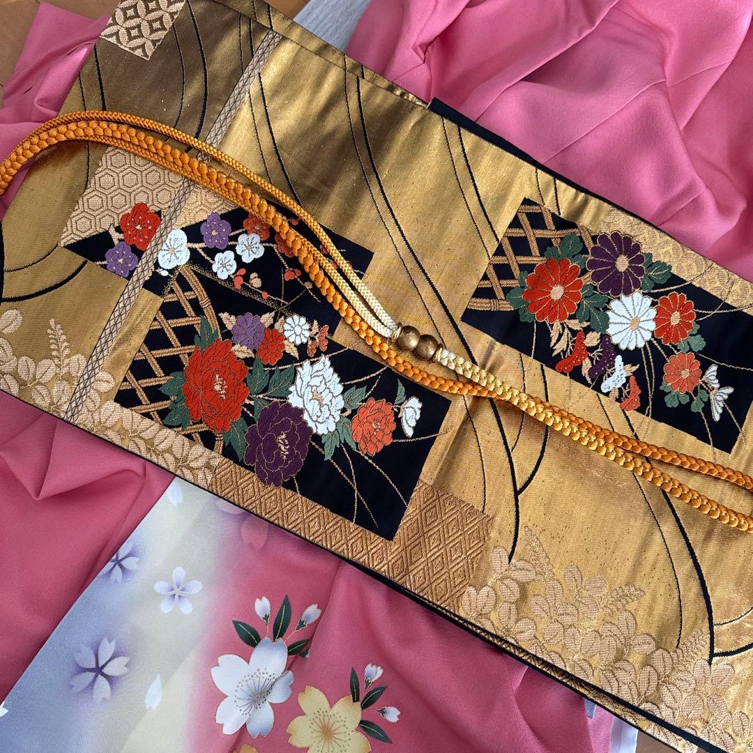 振袖セット着物用小物セット ピンク系　成人式結婚式お正月