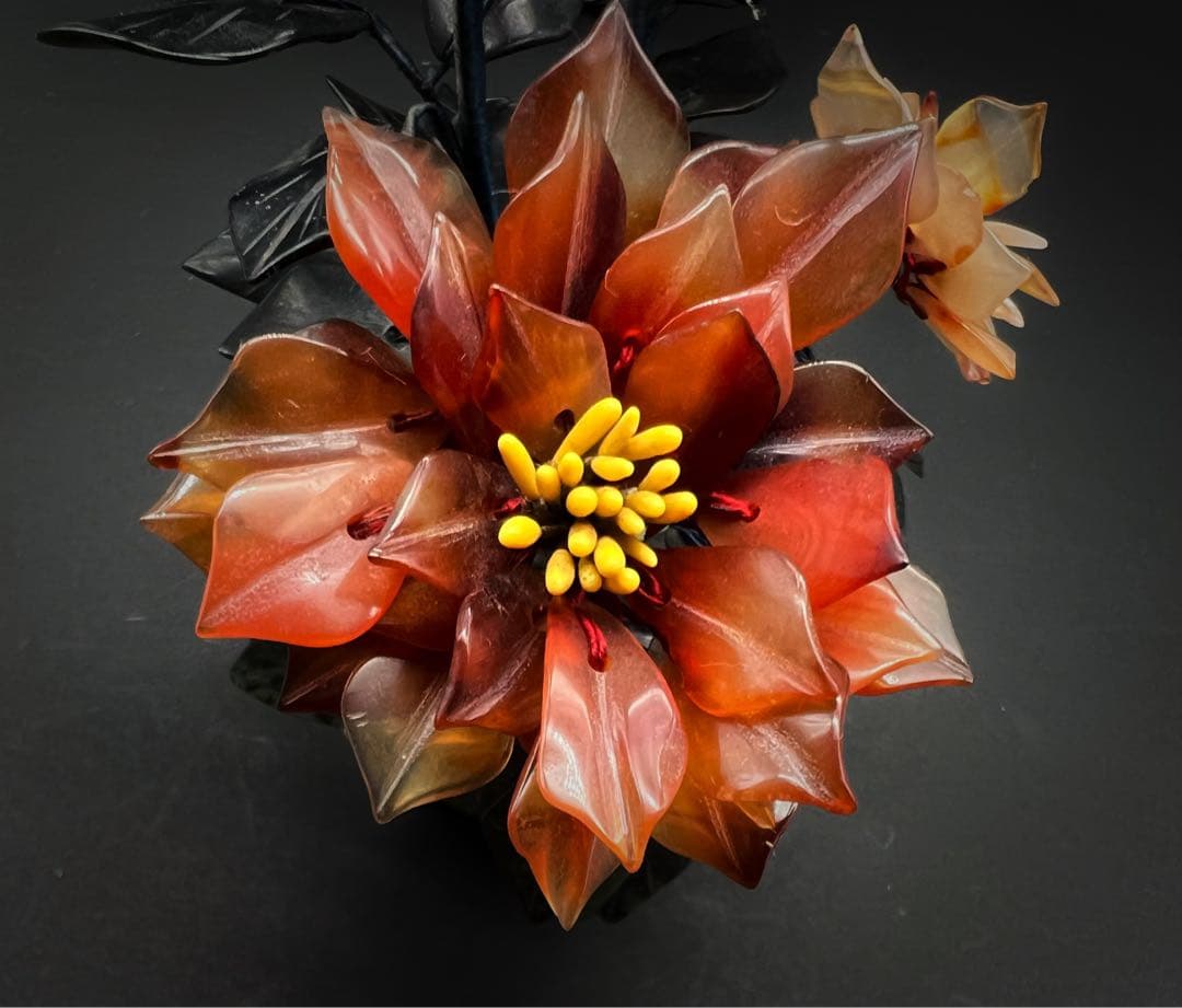 中国美術 古玩 玉石瑪瑙翡翠 彫刻 盆栽置物 開運風水ミニ盆栽