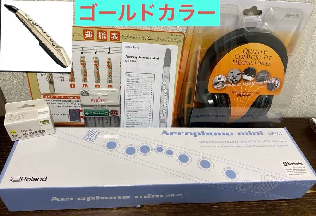 エアロフォンミニ　ローランドAerophone mini AE-01 ゴールド