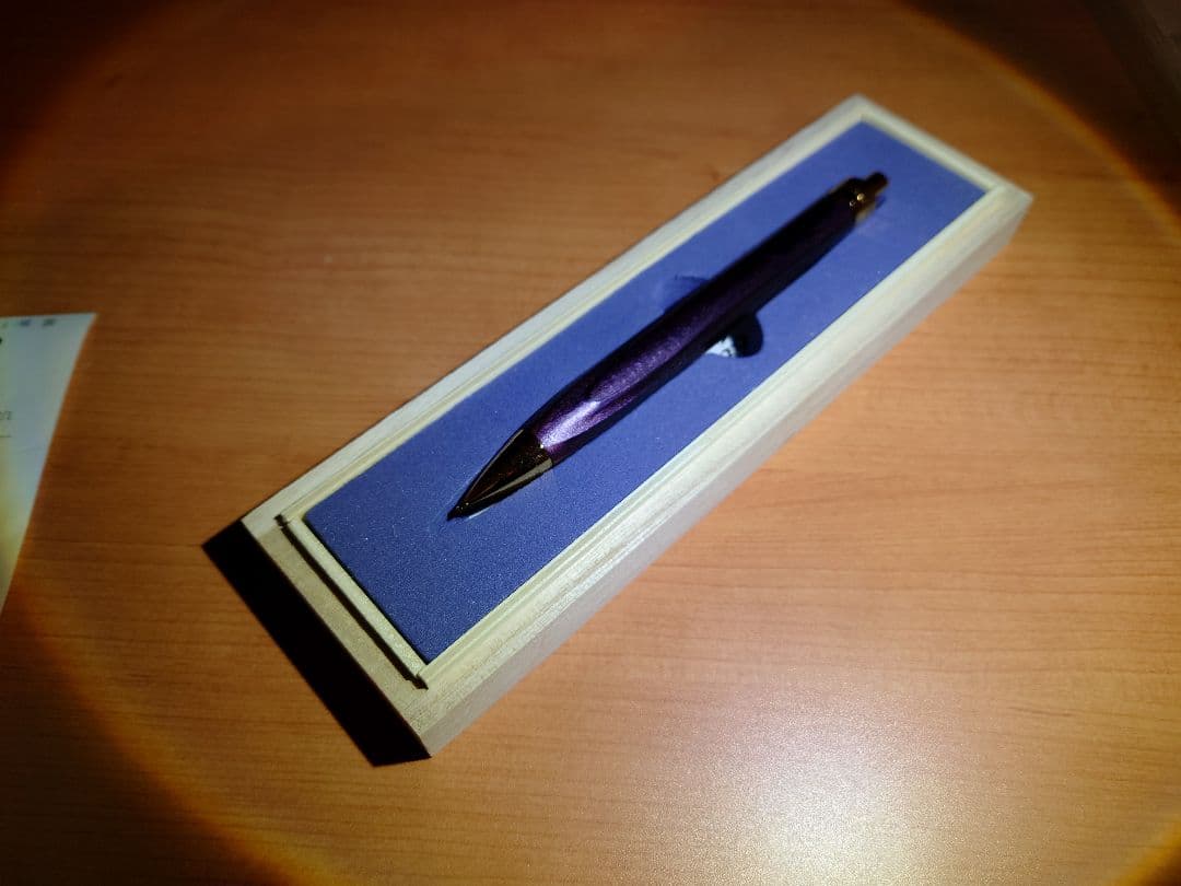 木軸ペン工房金杢犀　杉　変わり漆　浮造り　シャープペンシル　0.5