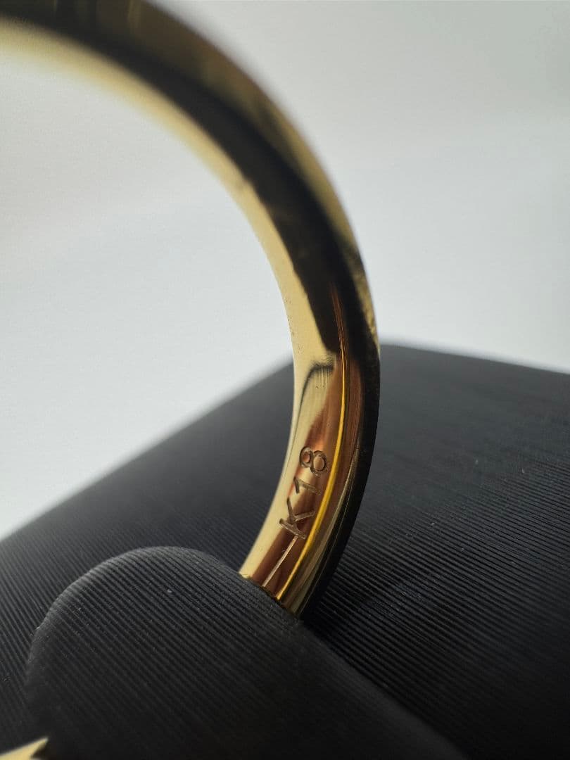 K18ゴールド ストライプリング 1.76g 3.0mm 11号