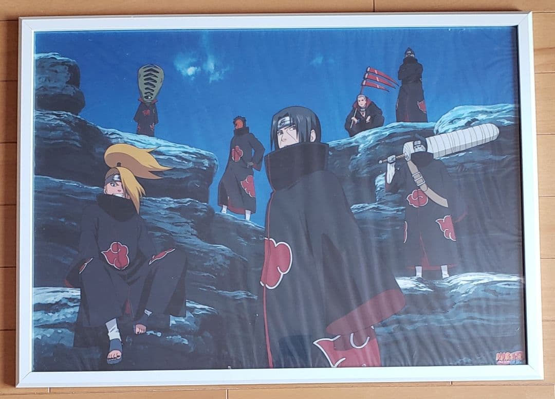 NARUTO　ナルト　未開封　クリアポスター・パネル　暁　約62×54cm