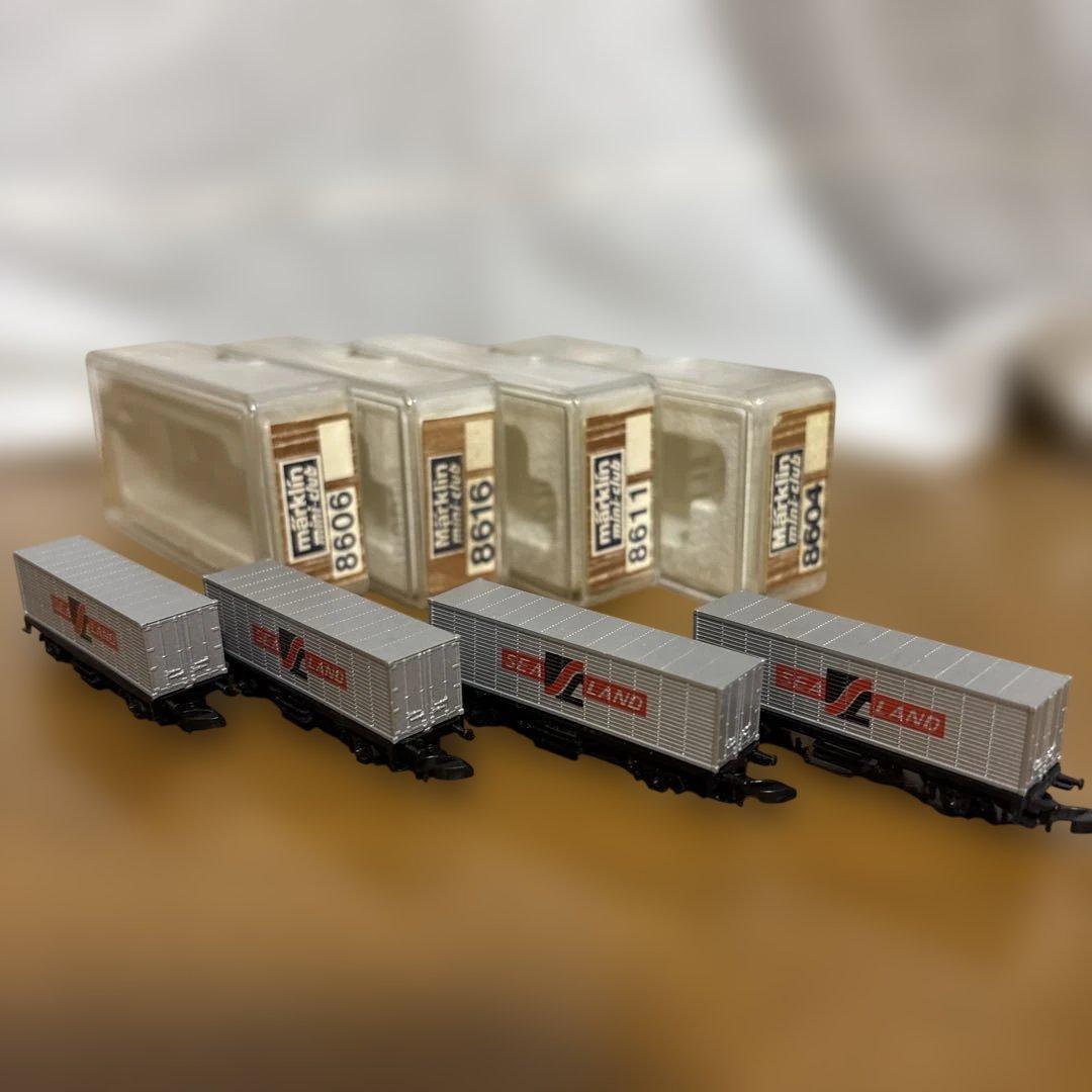 SEA LAND 貨物車 4両セット　メルクリン　コンテナ　Zゲージ　シーランド