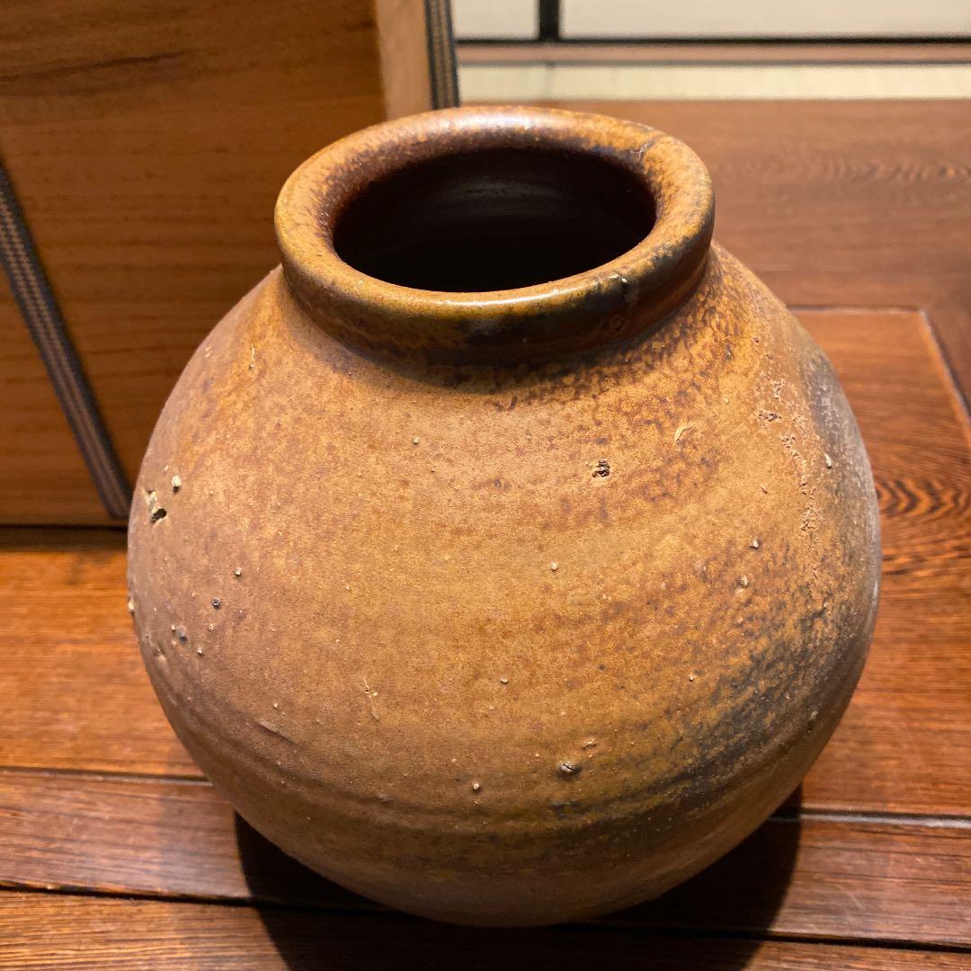 備前焼 花瓶　共箱骨董品処分品