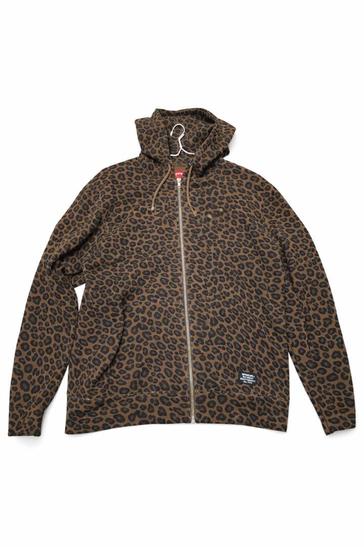トップス Supreme Hooded Zip Up Thermal leopard