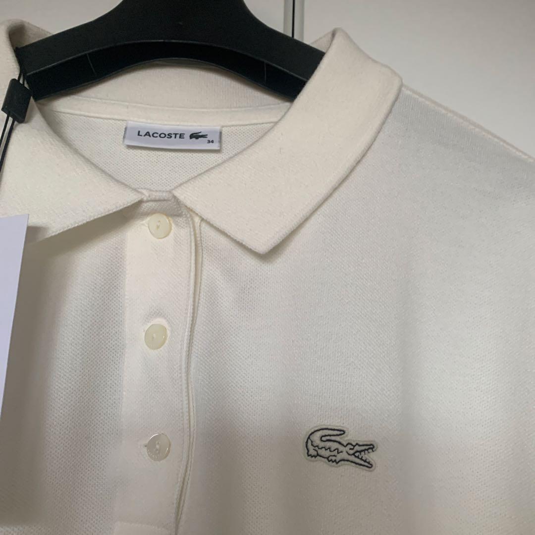 LACOSTE 半袖ポロシャツ アイボリー サイズ34