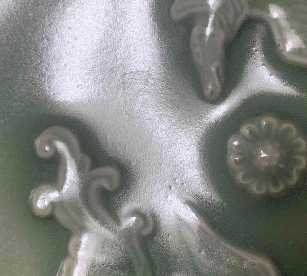 中国 青磁鳳凰平鉢　f2250915