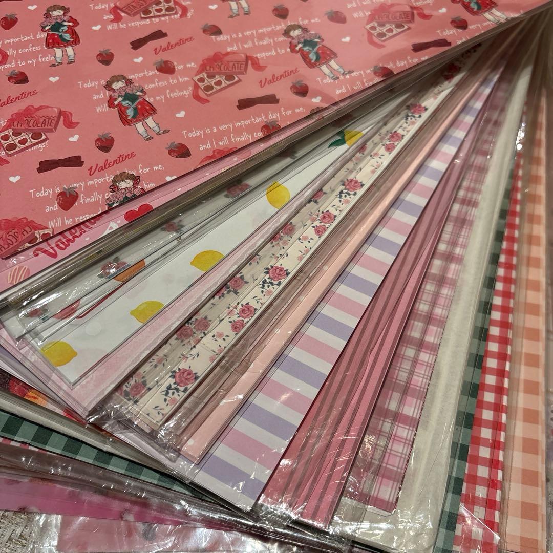 80サイズ 可愛い デザインペーパー まとめ売り 紙モノ 大量