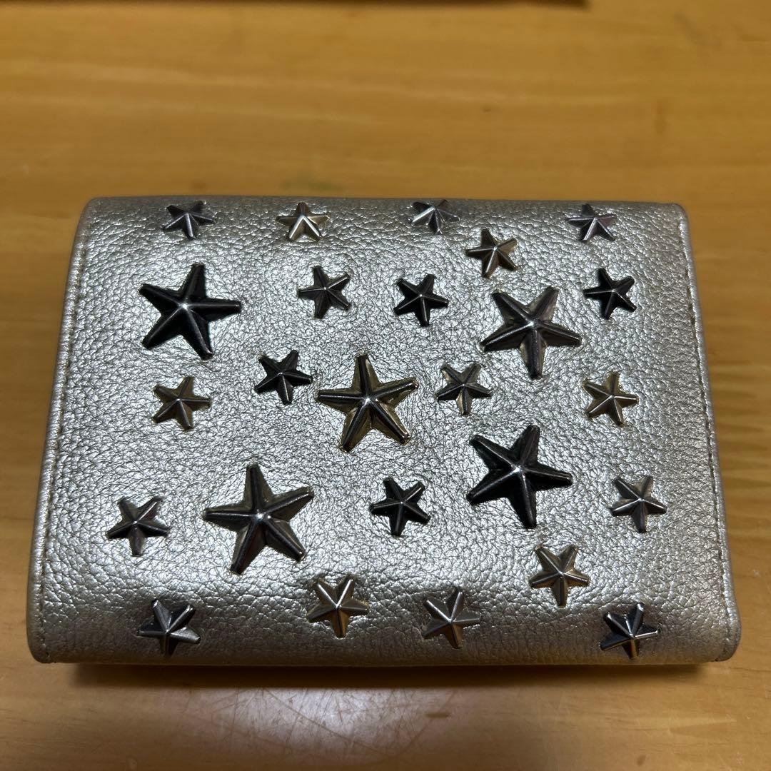 JIMMY CHOO☆三つ折り財布　ゴールド