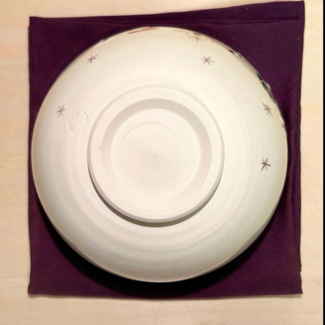 抹茶茶碗　'色絵　クリスマスチャーム' 京焼　茶道具