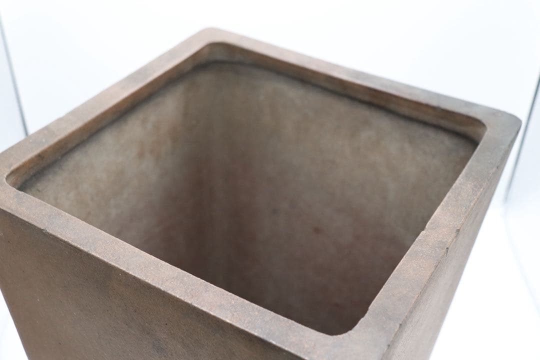 中国　清時代　紫砂　角鉢　彭記自造　アンティーク　送料込み250517