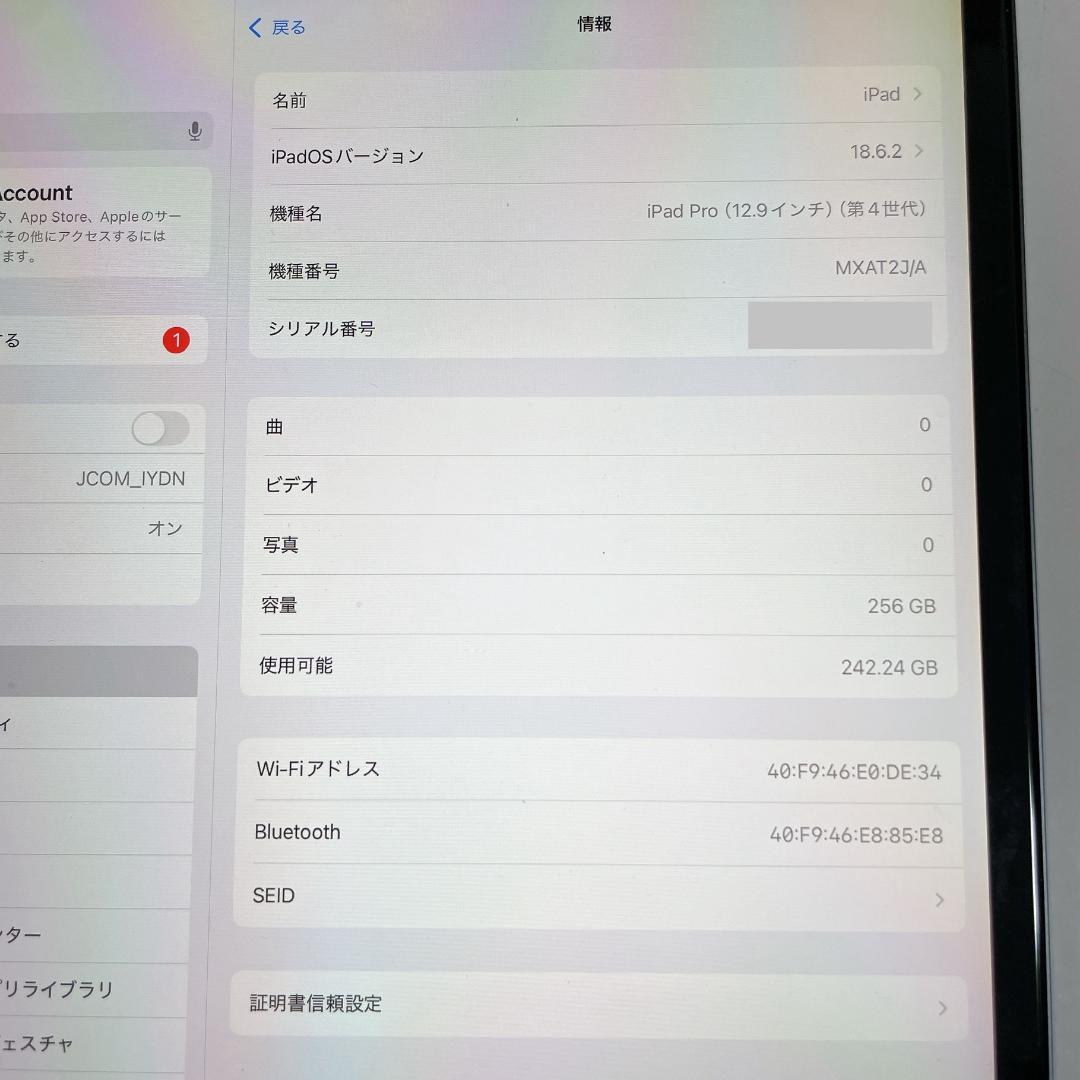 iPad Pro (12.9インチ第4世代) 256GB