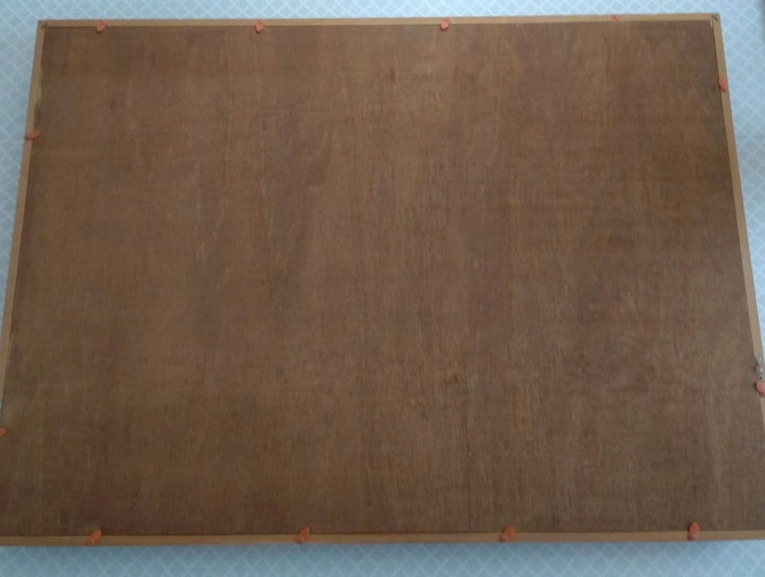 大きめ油絵　油彩画　美しい風景画　作者不明　額縁入り