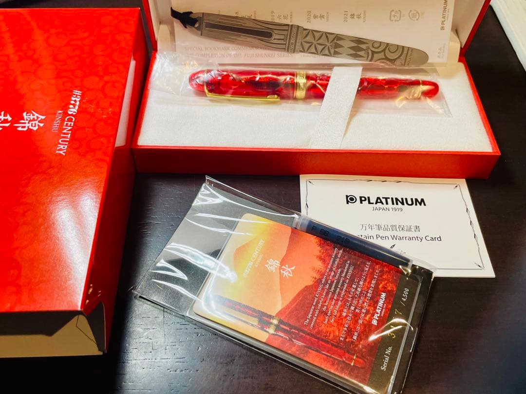 プラチナ　万年筆　#3776 センチュリー　富士旬景シリーズ　第5弾　錦秋　中字