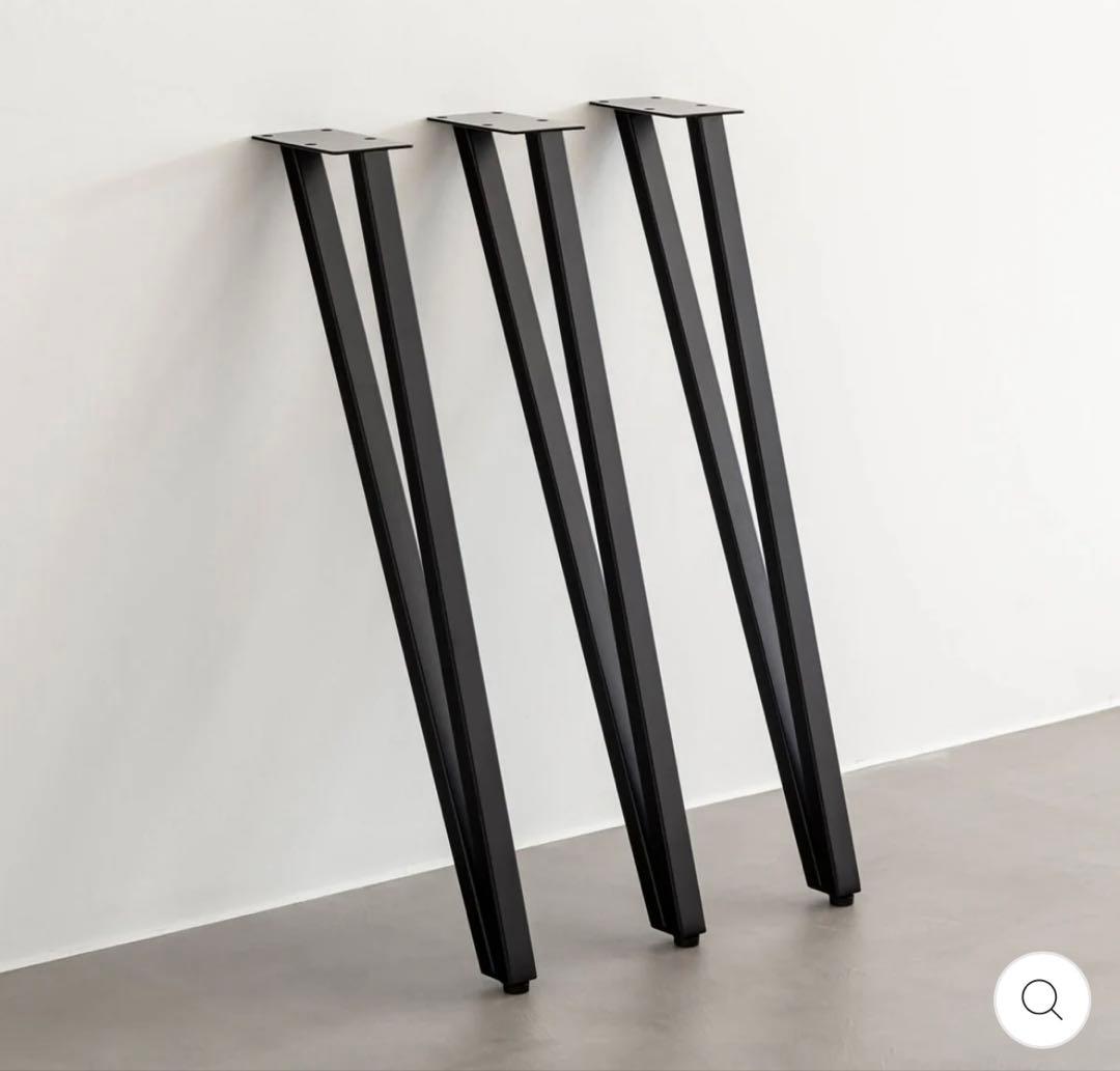 kanademono ラウンドテーブル　アイアン　脚　ブラック