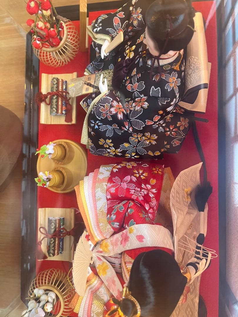 u.h 様　雛人形 二人 親王飾りアクリルケース ひな祭り ひな人形