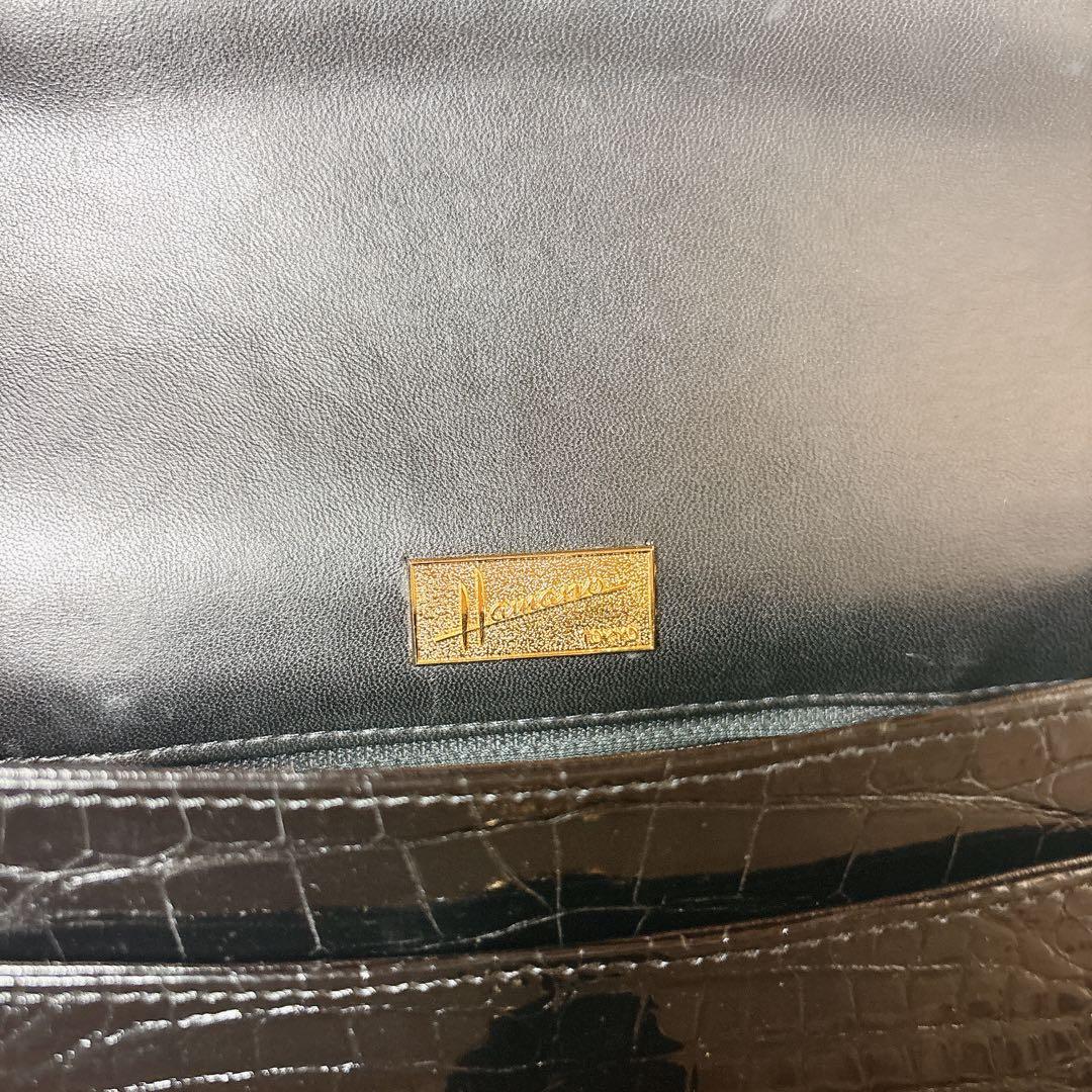 濱野 ハマノ 2way クロコダイル チェーン ショルダーバッグ サンピエトロ