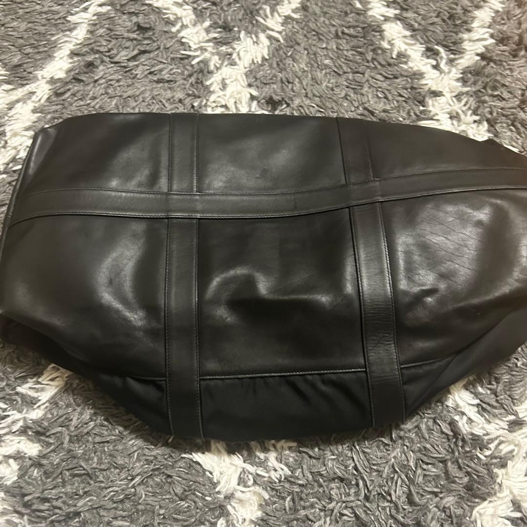 coach ボストンバッグ 黒 ナイロン レザー