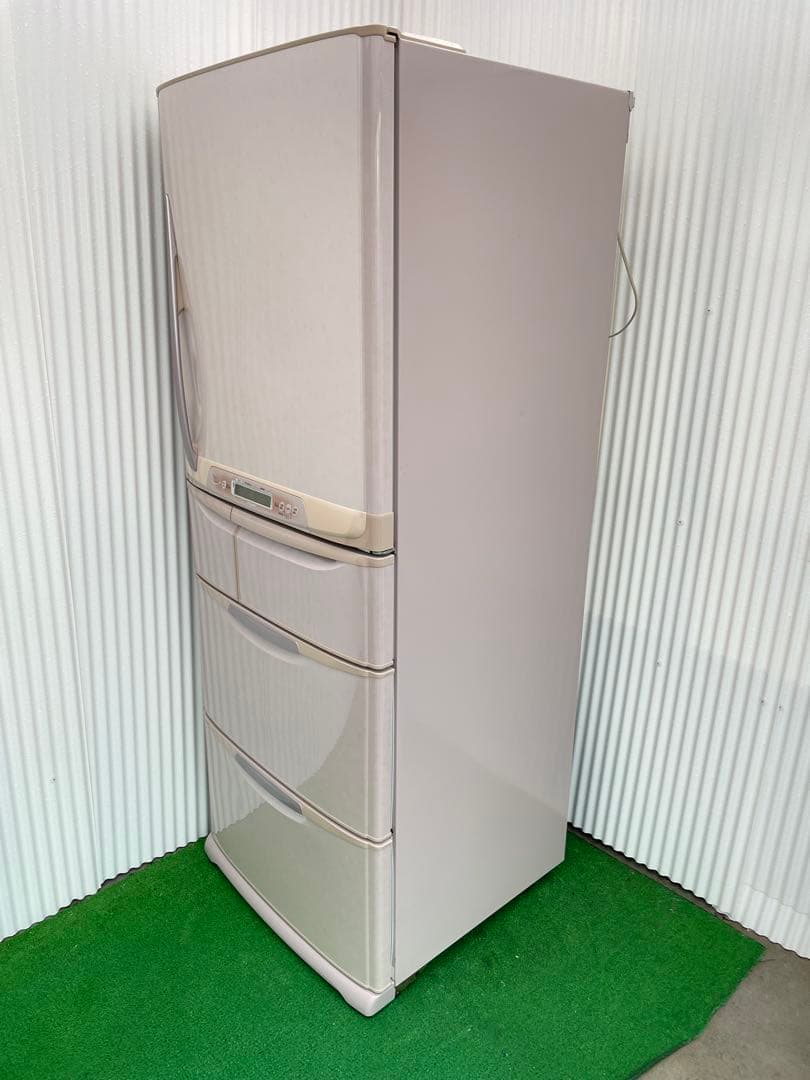 905 三菱 おしゃれレトロ5ドア冷蔵庫 455L 右開き シャンパンロゼ 国産