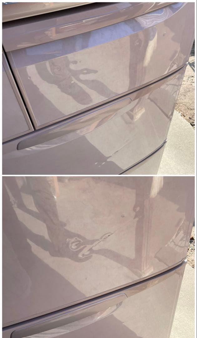 905 三菱 おしゃれレトロ5ドア冷蔵庫 455L 右開き シャンパンロゼ 国産