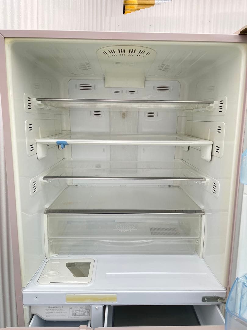 905 三菱 おしゃれレトロ5ドア冷蔵庫 455L 右開き シャンパンロゼ 国産