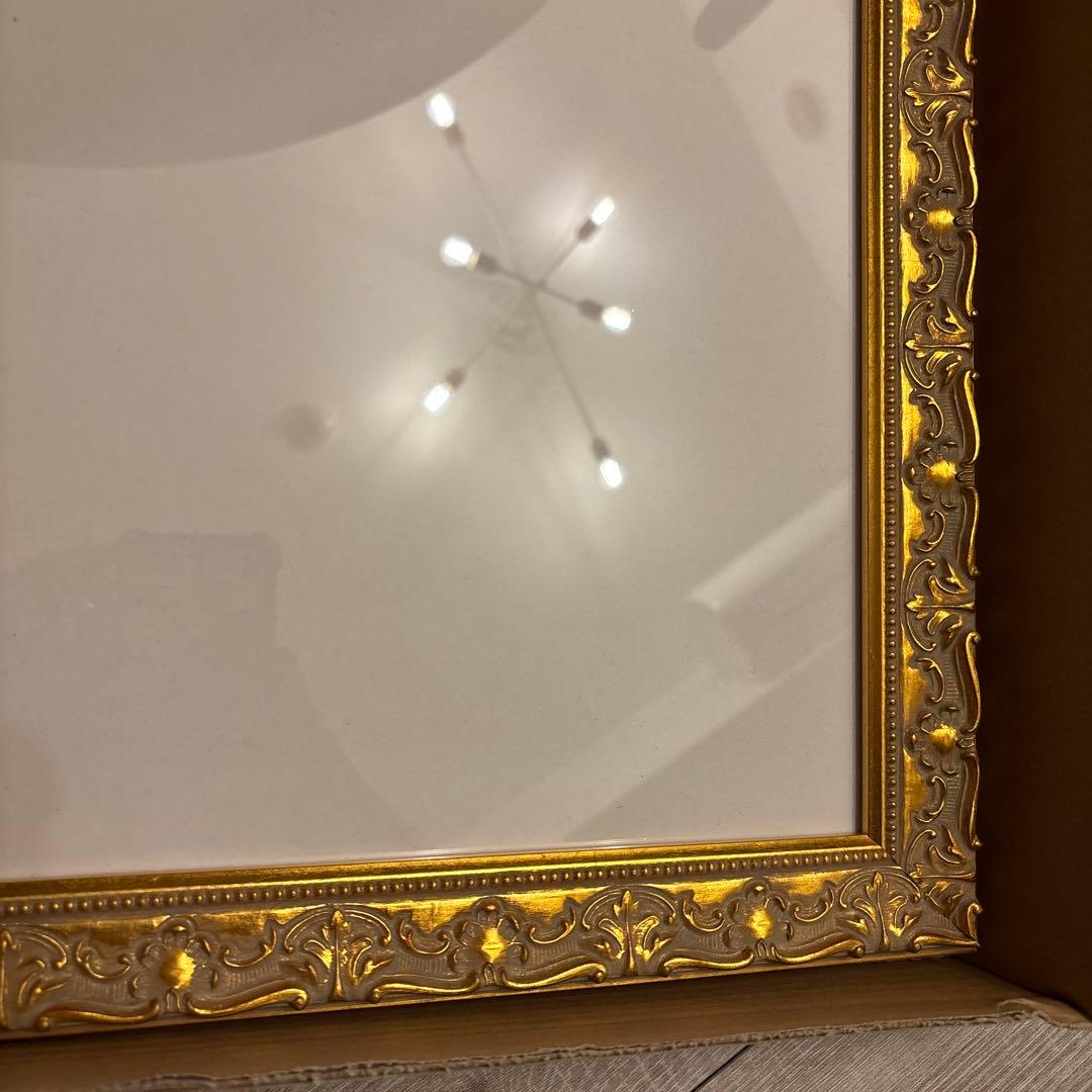 ゴールド装飾木製額縁2つセット