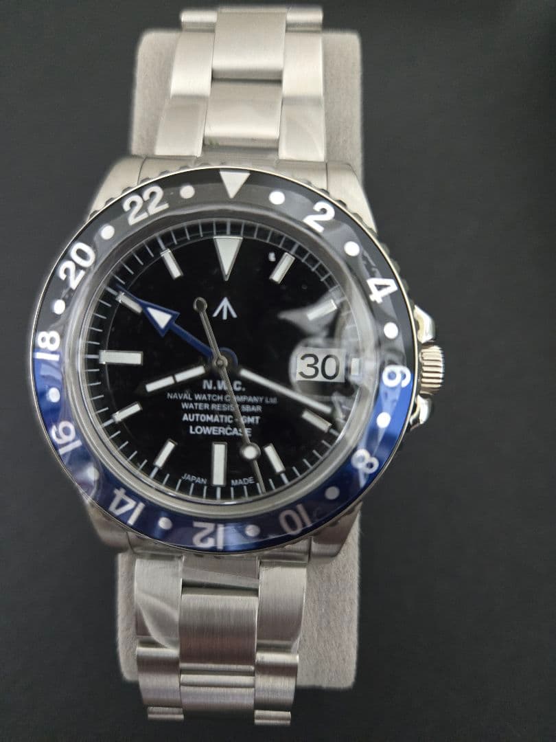 n*a様 ナバルウォッチローワーケース自動巻きGMT5気圧防水アクリル風防新品未