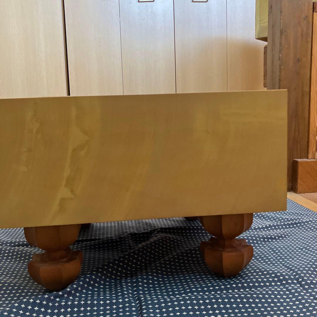 囲碁盤　足付　脚付　木製　ヘソ有り 蓋付き 高級 極厚