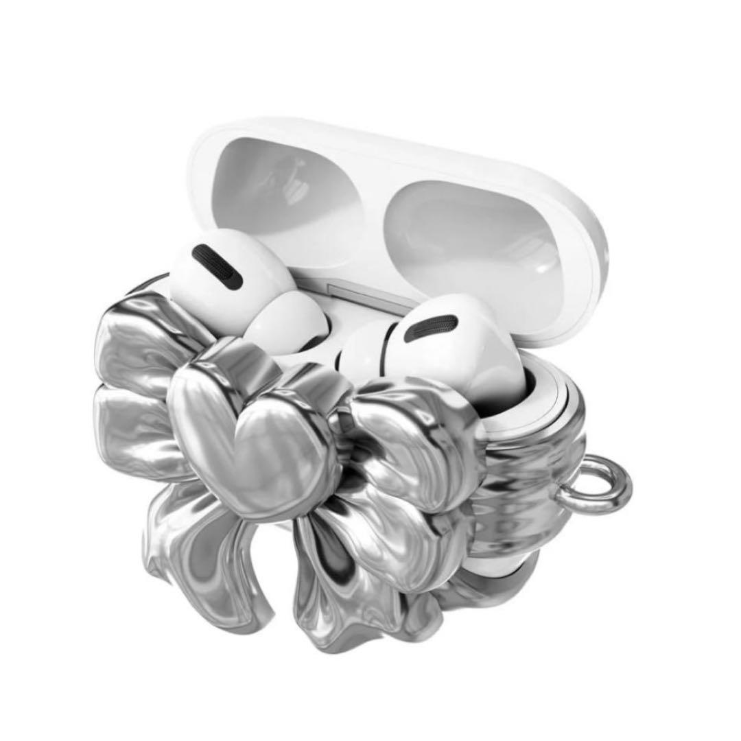 ♡ andaash Airpods BOW 01 SILVER アンダッシュ