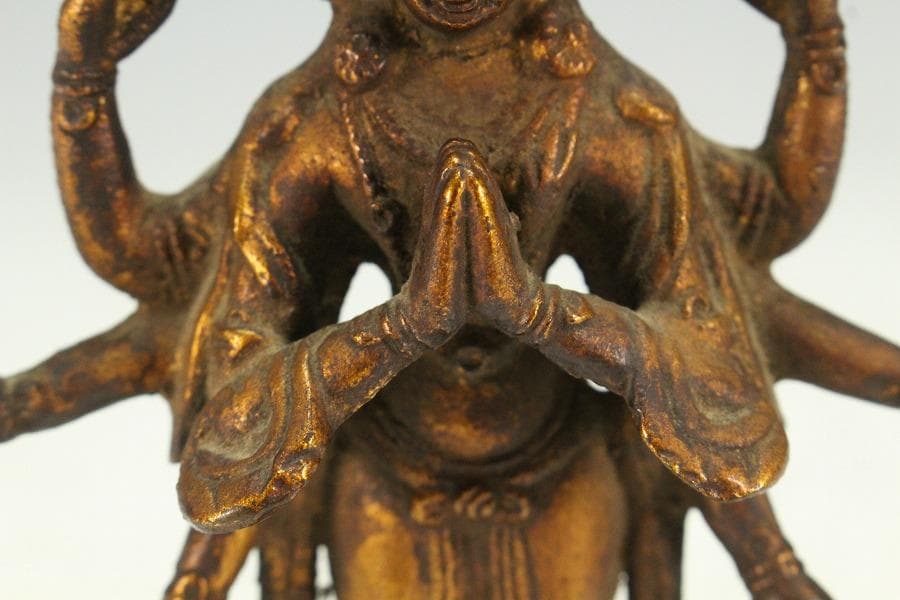 仏教美術 ガンダーラ 銅仏像(K-XA901)