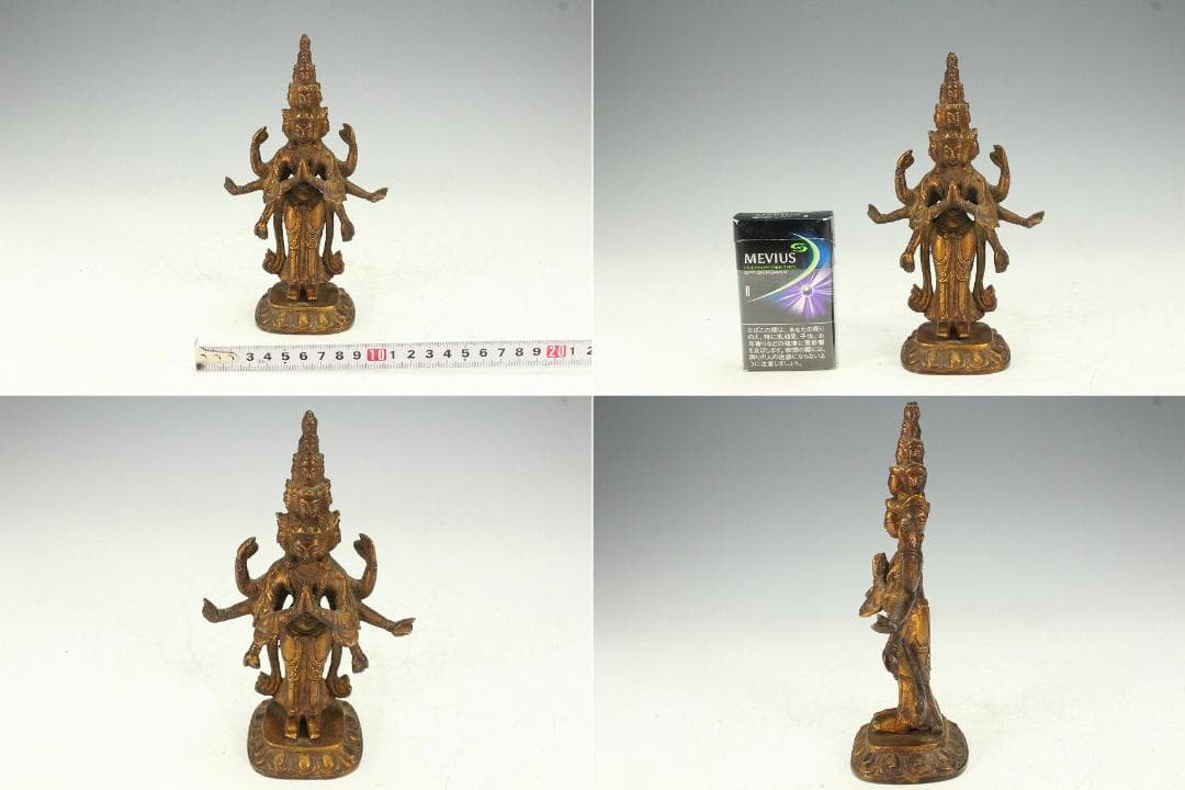 仏教美術 ガンダーラ 銅仏像(K-XA901)