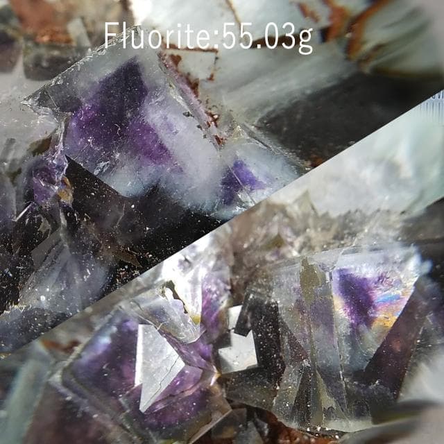 55.03g　闇落ちフローライト　パープルフローライト　フローライト