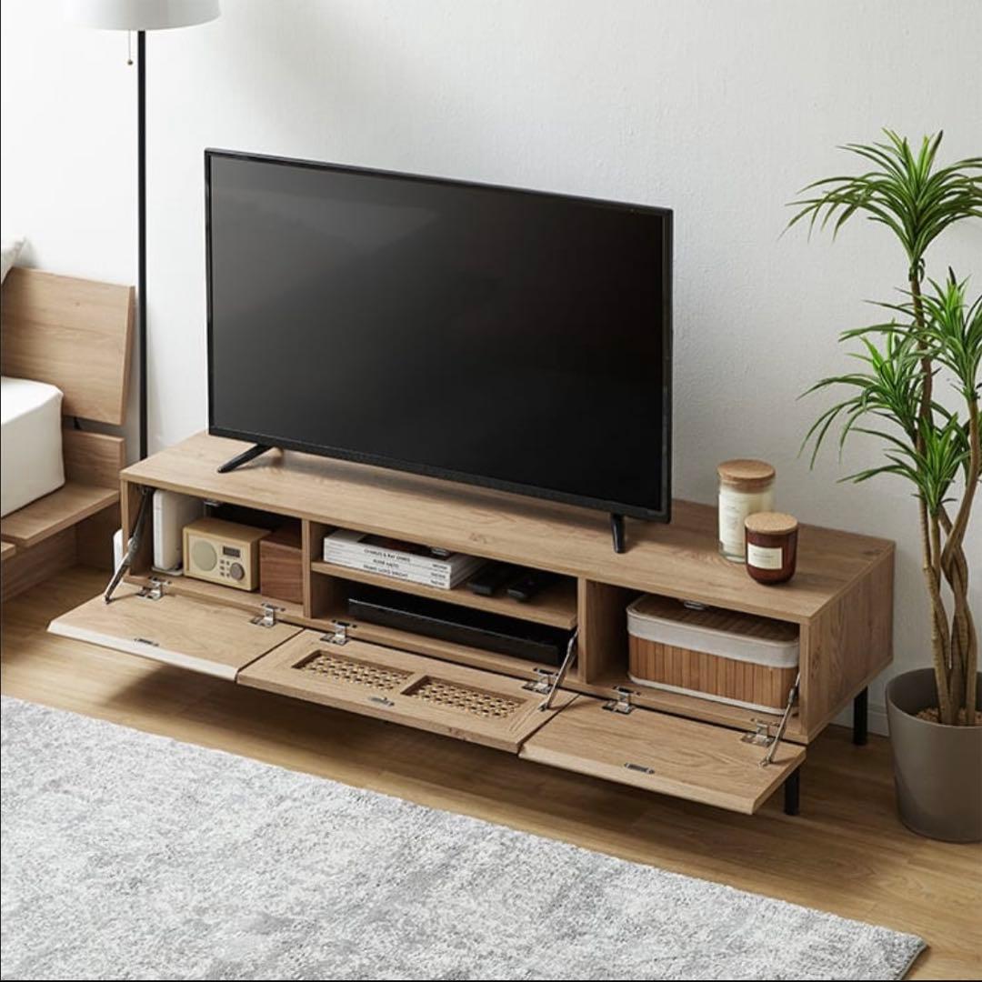 LOWYA テレビ台 ラタン 140cm幅