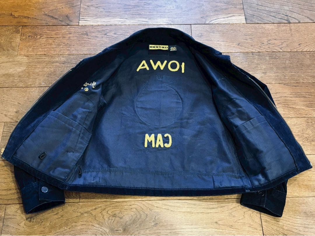 美品ヴィンテージ FFAジャケットコーデュロイジャケットネイビーサイズ34