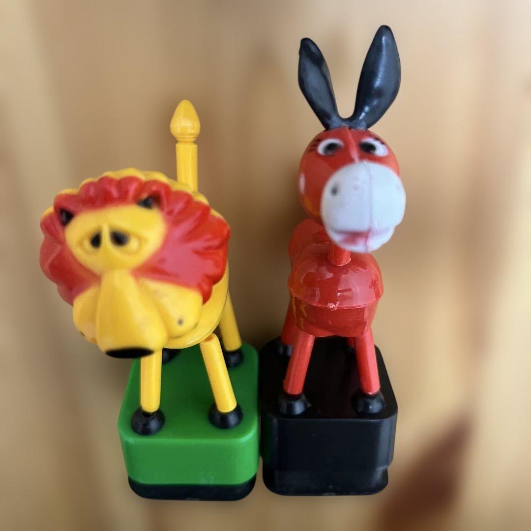 プッシュトイ　プッシュパペット　レトロ　8体セット