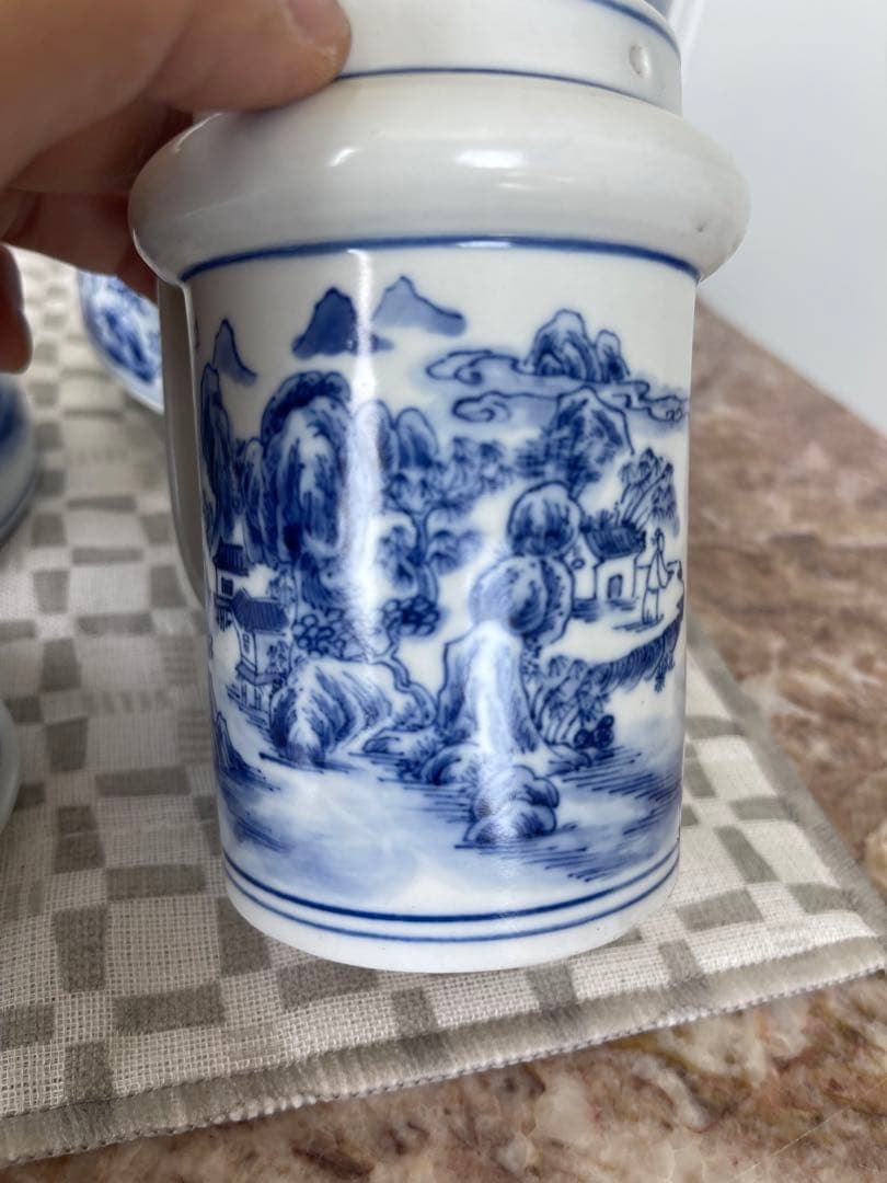 陶器 酒器　中国大清乾隆年製在銘