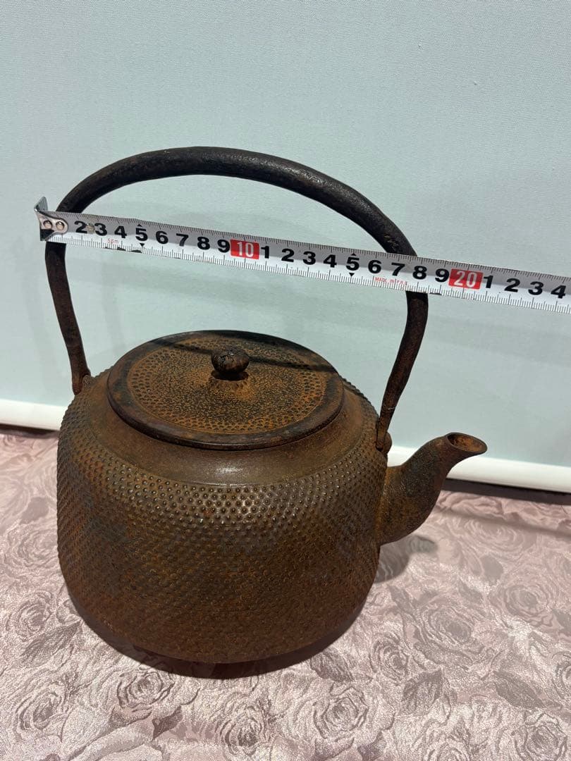 茶道具/鉄瓶/煎茶道具/茶器/鉄製/古董品/鉄瓶/工芸品（724)