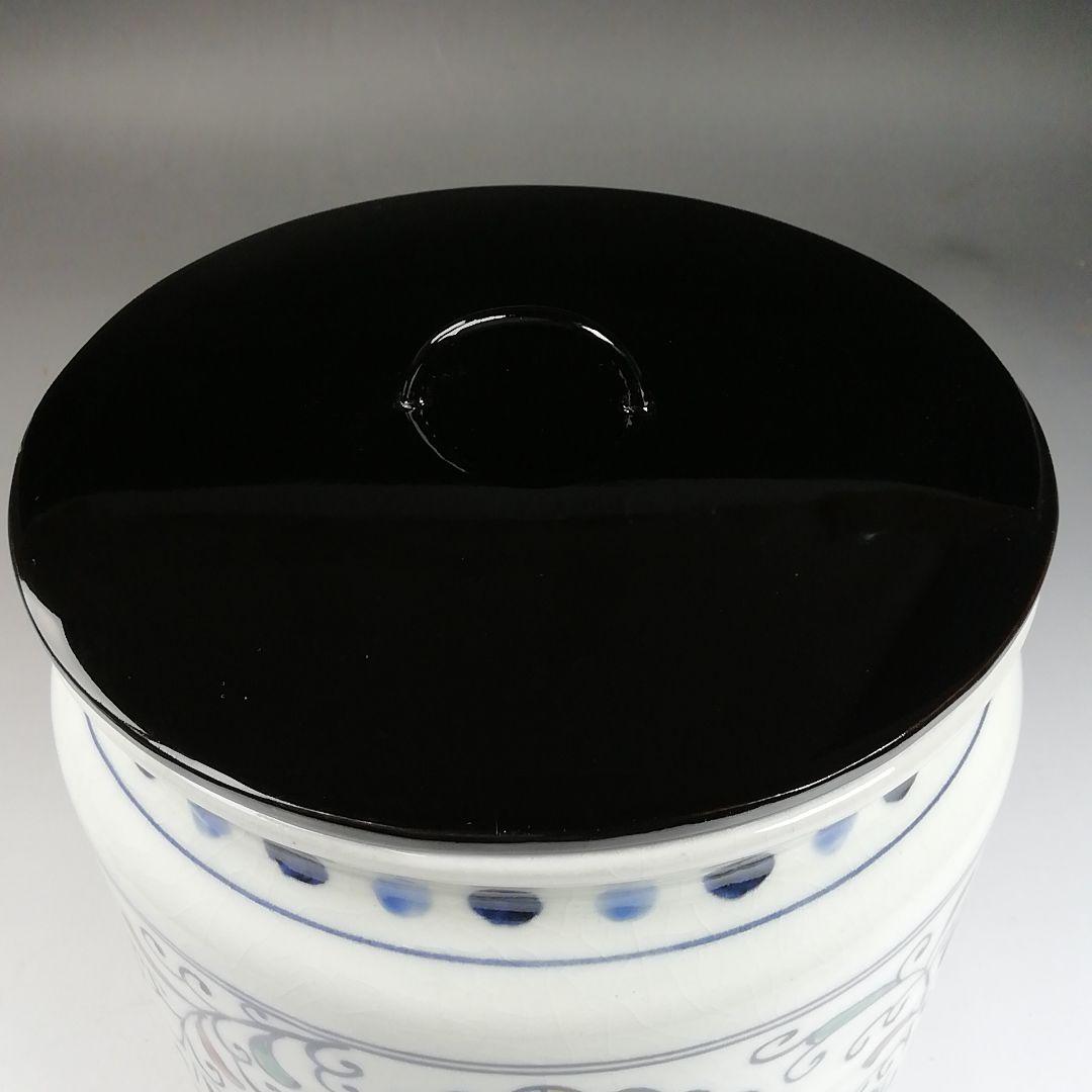 Ｗ２２　水指　『和蘭陀紋』『中村秋峰 造』　共箱　茶道具