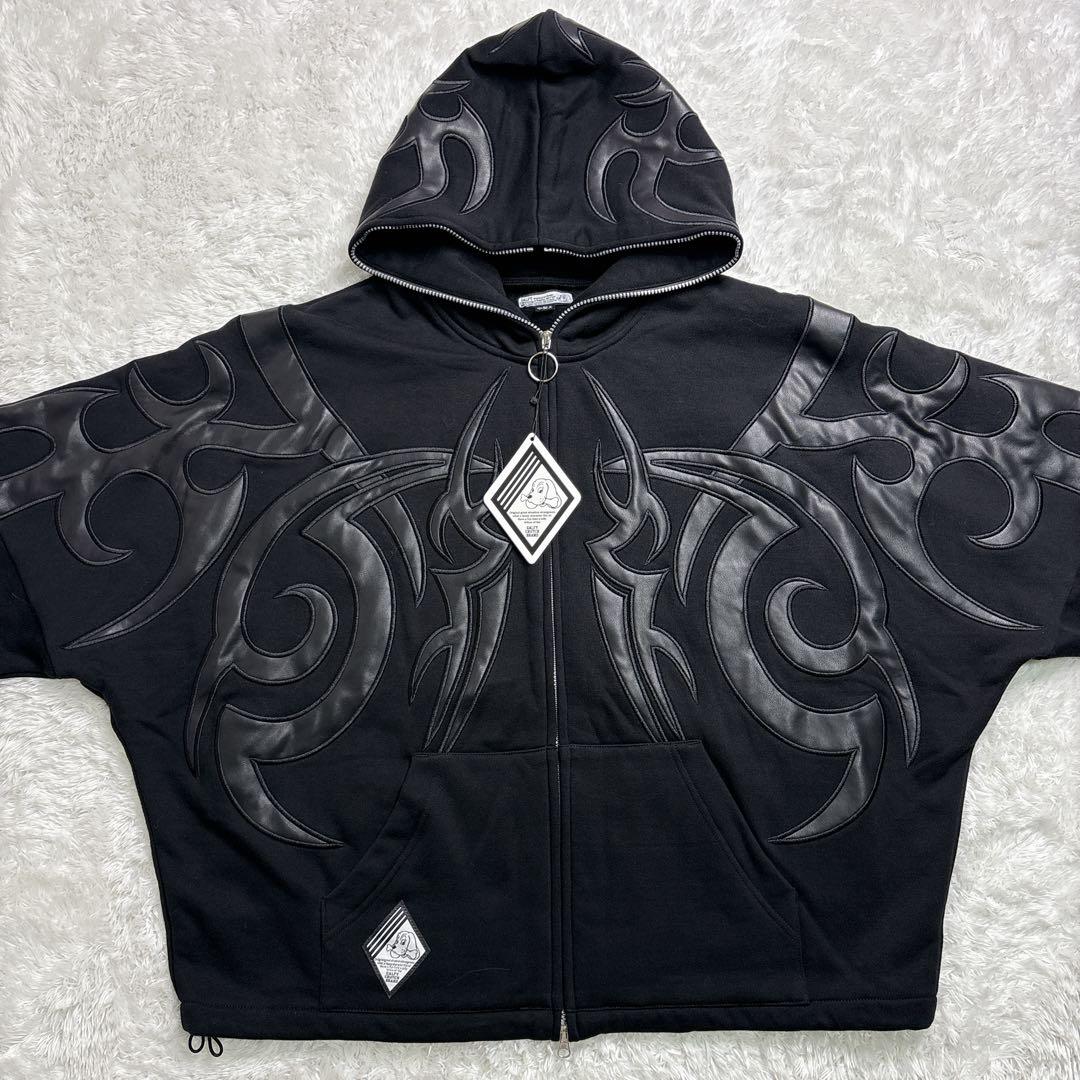 新品タグ付き✨GALFY✨ガルフィー 部族系ダブダブパーカー中型犬 Ｌサイズ