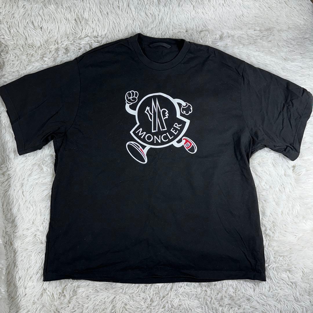モンクレール　Tシャツ ロゴキャラクター　ブラック
