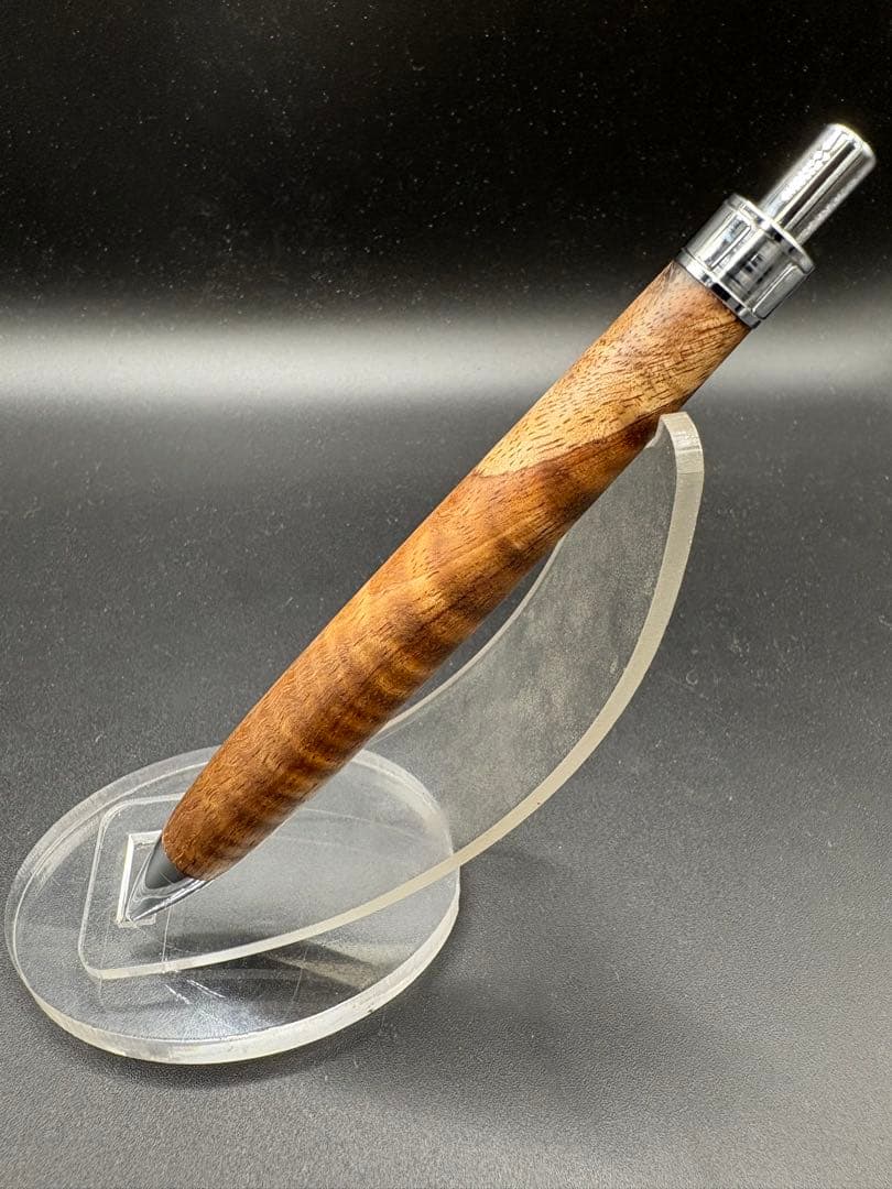 502極上　ハワイアンカーリーコア　ツートン　木軸シャーペン　ボールペン