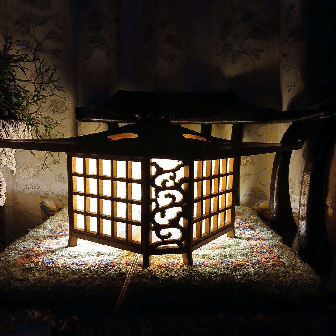 木製の電気の傘