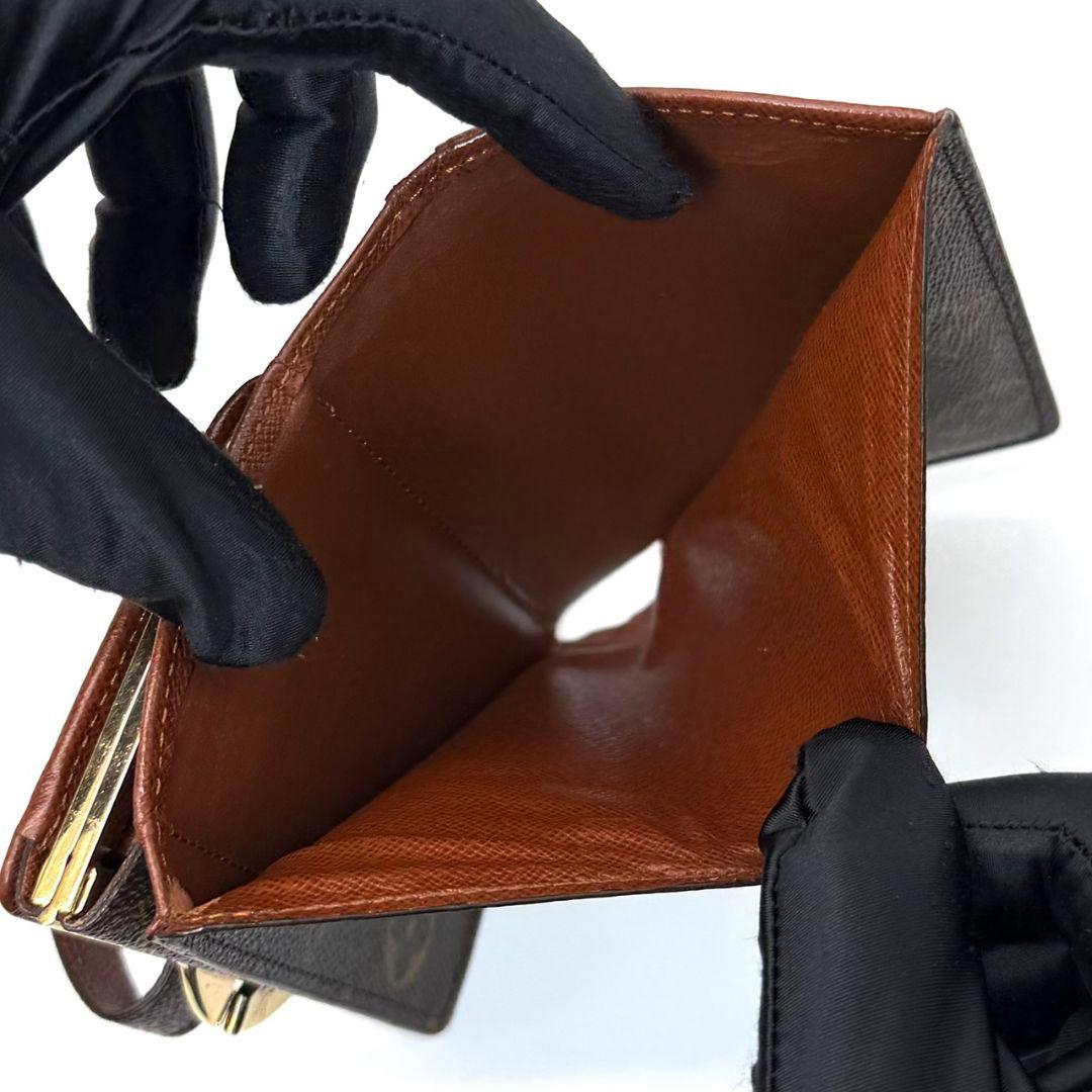 良品 ルイヴィトン モノグラム ポルトモネ ビエ ヴィエノワ がま口 財布 茶